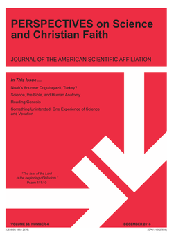 PERSPECTIVES on Science and Christian Faith
