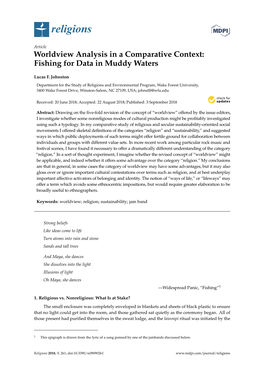 Worldview Analysis in a Comparative Context: Fishing for Data in Muddy Waters