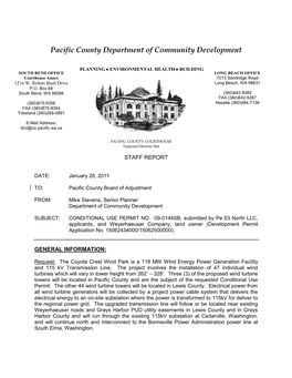 Pacific County Department of Community Development