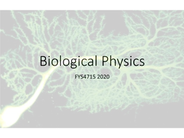 Biological Physics