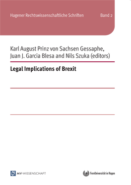 Legal Implications of Brexit Legal Implications of Brexit of Implications Legal