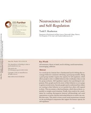 Neuroscience of Self and Self-Regulation