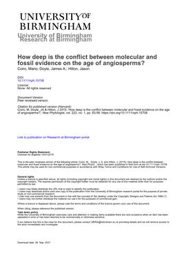 University of Birmingham How Deep Is the Conflict Between Molecular And