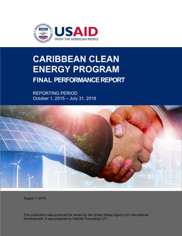 Caribbean Clean Energy Program Final Performance Report