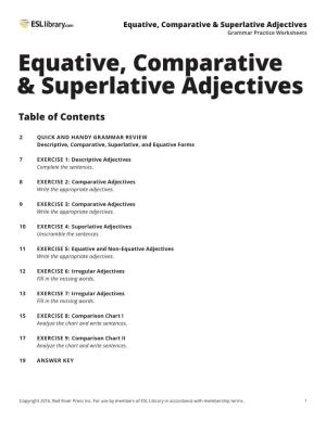 Equative, Comparative & Superlative Adjectives