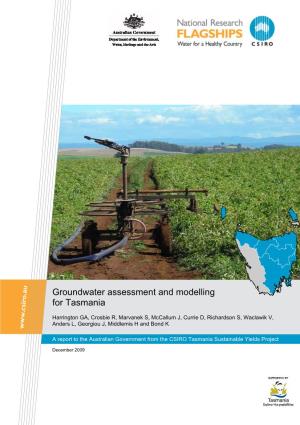 Groundwater Assessment and Modelling for Tasmania