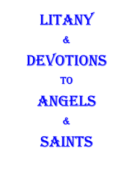 Saints and Angels (Tuesday)