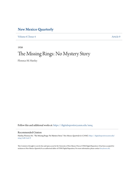 The Missing Rings: No Mystery Story