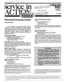 Household Cleaning Recipes Mix: 1 Cup Boiled Linseed Oil 1 Craig Birdsong 1 Cup Turpentine 1 Cup White Vinegar Dip Soft Cloth in Solution, Wring out and Apply