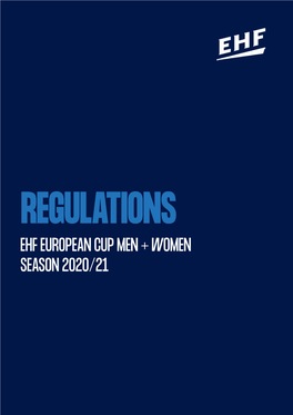 Ehf European Cup Men + Women Season 2020/21 I