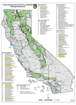 California Department of Fish and Wildlife Ecological Reserves