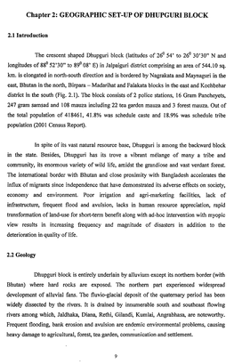 Chapter 2: GEOGRAPHIC SET-UP of DHUPGURI BLOCK