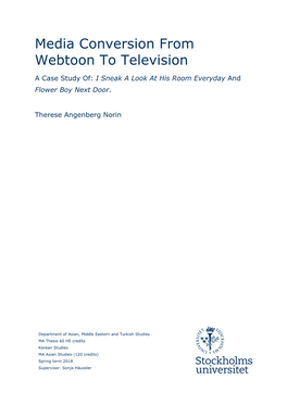 Media Conversion from Webtoon to Television