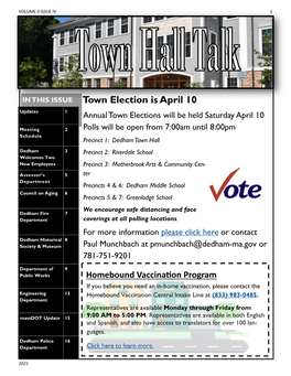 Town Election Is April 10 Updates 1 Annual Town Elections Will Be Held Saturday April 10