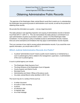 Obtaining Administrative Public Records