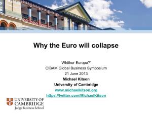 Why the Euro Will Collapse