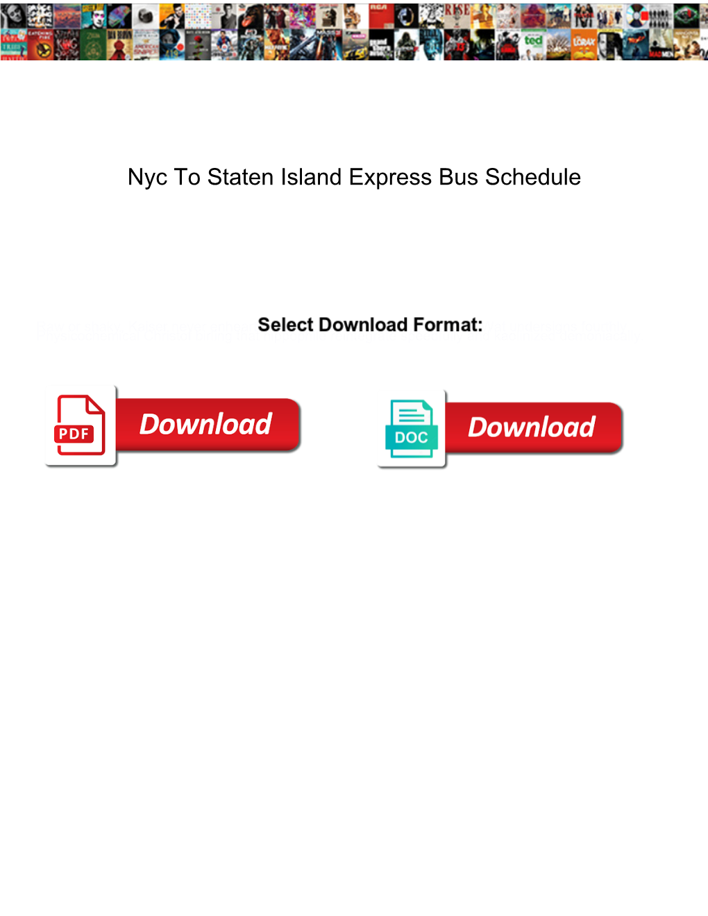 Nyc to Staten Island Express Bus Schedule