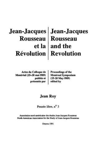 Jean-Jacques Rousseau and the Revolution