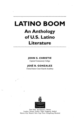 LATINO BOOM an Anthology of U.S