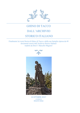 Ghino Di Tacco Dall'archivio Storico Italiano