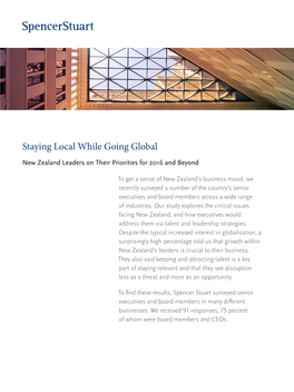 Staying Local While Going Global New Zealand Leaders on Their Priorities for 2016 and Beyond