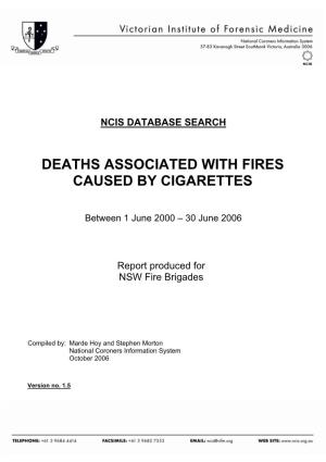 Deaths Associated with Fires Caused by Cigarettes