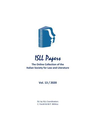 ISLL Papers the Online Collection of the Italian Society for Law and Literature