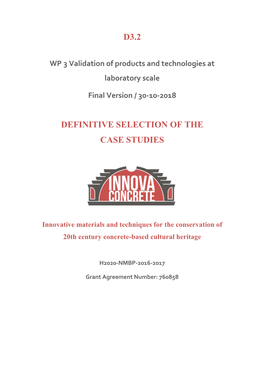 D3.2 Definitive Selection of the Case Studies