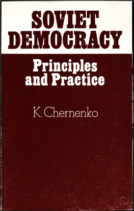 Soviet Democracy: Principles and Practice