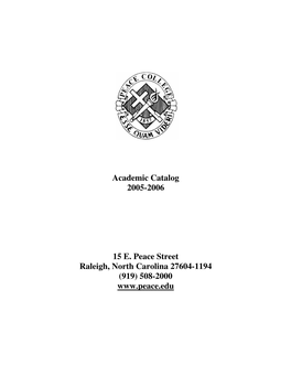 2005-2006 Academic Catalog
