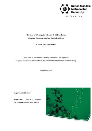 Revision of Aloiampelos Klopper & Gideon F.Sm