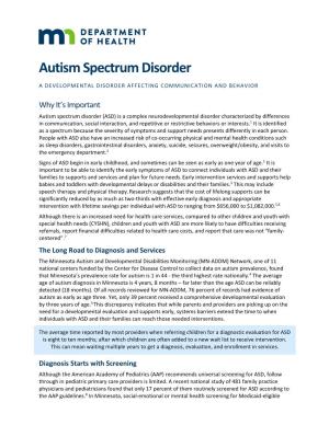 Autism Spectrum Disorder (PDF)