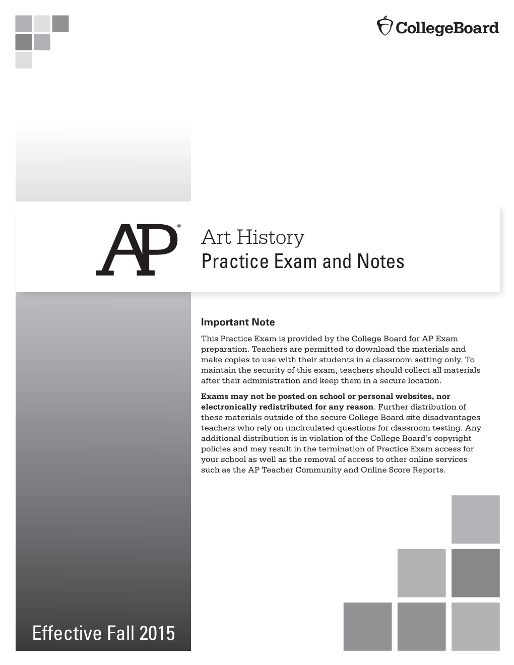 Ap Art History Practice Exam 2015