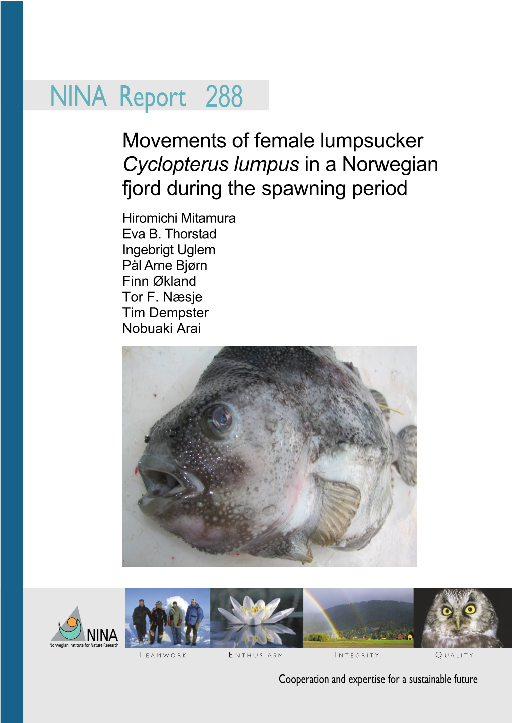 Movements of Female Lumpsucker Cyclopterus Lumpus in a Norwegian Fjord During the Spawning Period