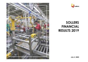 Sollers Financial Results 2019