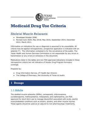 Medicaid Drug Use Criteria