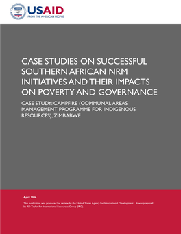 Case Studies on Successful Southern African NRM Initiatives and Their