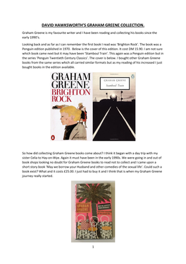 David Hawksworth's Graham Greene Collection