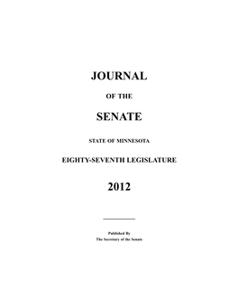 Journal Senate 2012
