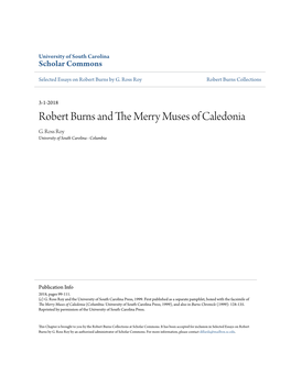 Robert Burns and the Merry Muses of Caledonia