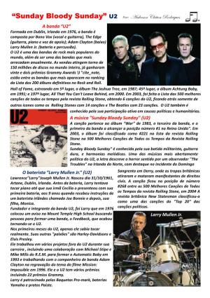 “Sunday Bloody Sunday” U2 Por: Tçwxüáéç Väx|Àéç Eéwü|Zâxá