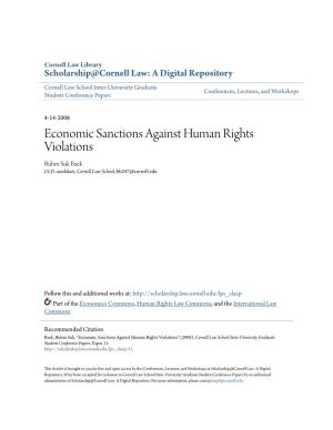 Economic Sanctions Against Human Rights Violations Buhm Suk Baek J.S.D