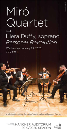 Kiera Duffy, Soprano Personal Revolution Wednesday, January 29, 2020 7:30 Pm