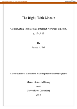 The Right, with Lincoln