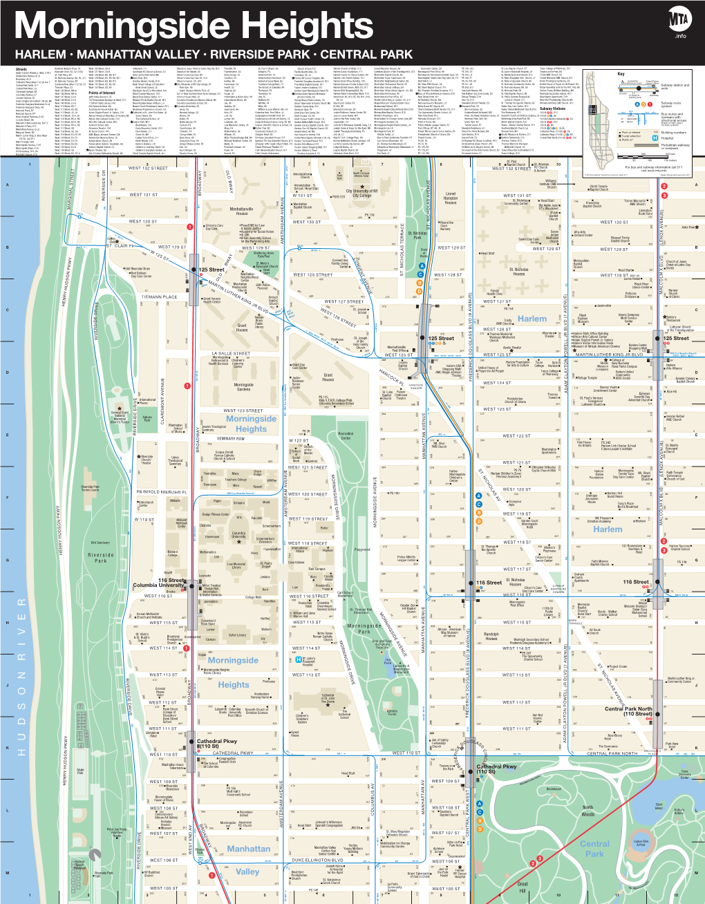 Harlem • Manhattan Valley • Riverside Park • Central Park