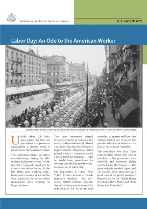 Labor Day: an Ode to the American Worker