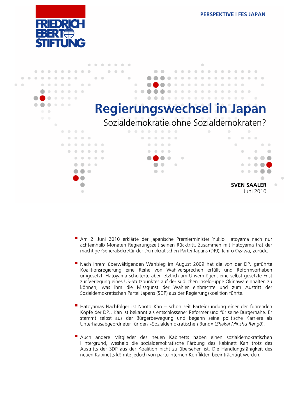 Regierungswechsel in Japan Sozialdemokratie Ohne Sozialdemokraten?