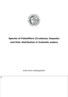 (Crustacea; Isopoda) and Their Distribution in Icelandic Waters