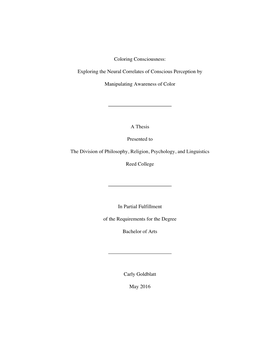 Coloring Consciousness: Exploring the Neural Correlates of Conscious