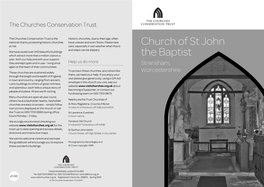 St. John the Baptist, Strensham Guidebook